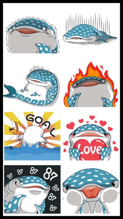 Cute Whale Shark Stickers