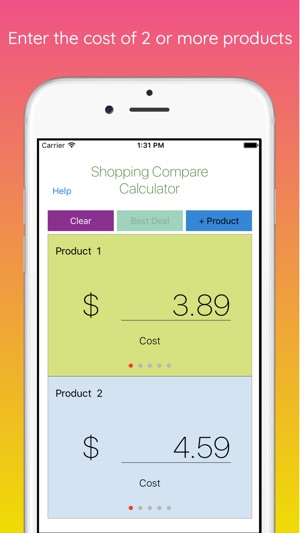 Shopping Compare Calculator