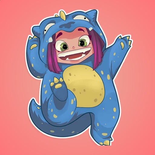 Dragon Girl Stickers icon