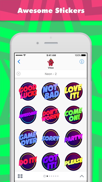 Neon - 2 stickers by Vito
