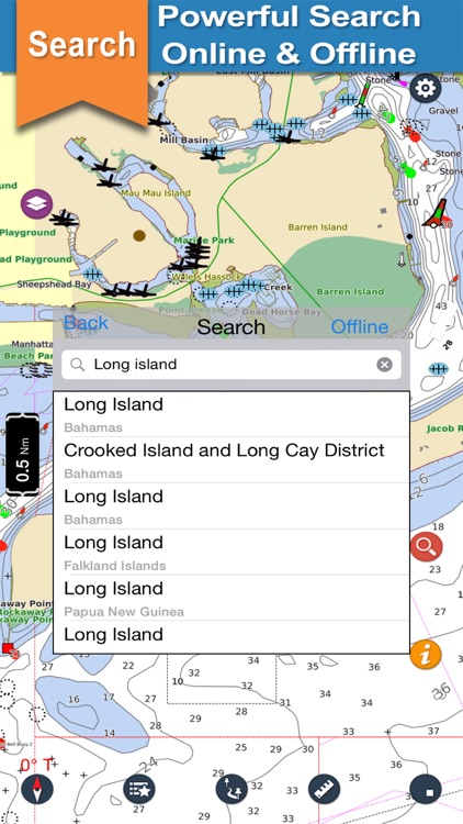 Delaware offline gps nautical charts for cruising