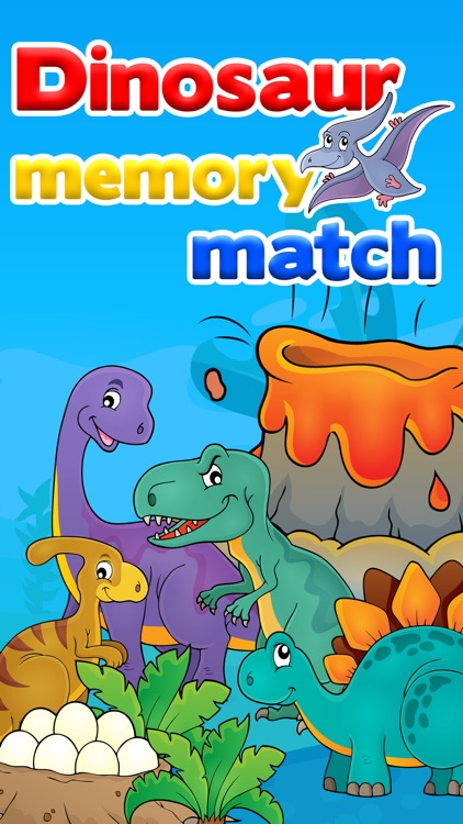 dinosaur memory match - kids learn game