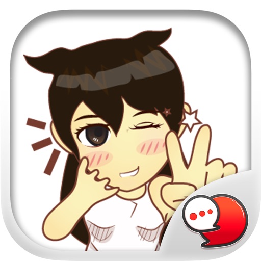 White Lady Stickers & Emoji Keyboard By ChatStick Icon