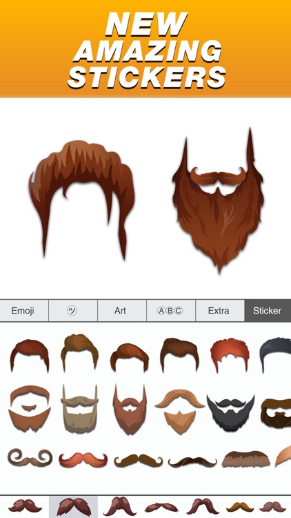 Classic Hipsters Mustache Sticker Pack screenshot-3