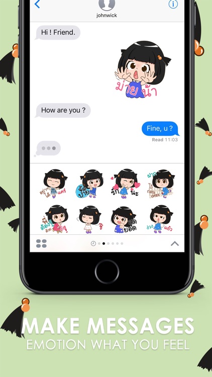 Kanomchan Narak Stickers for iMessage