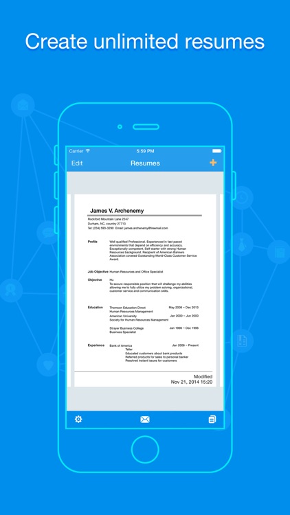 Quick Resume Pro - Resumes Builder and Designer