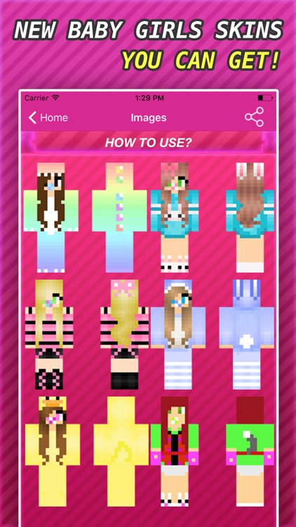 New BABY GIRLS SKINS FREE For Minecraft PE & PC by fatna chaib