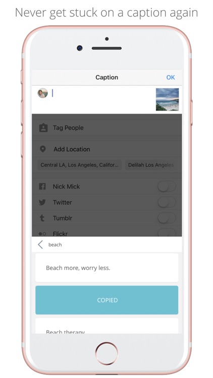 Captiona. Captions & Quotes for Instagram Facebook screenshot-4
