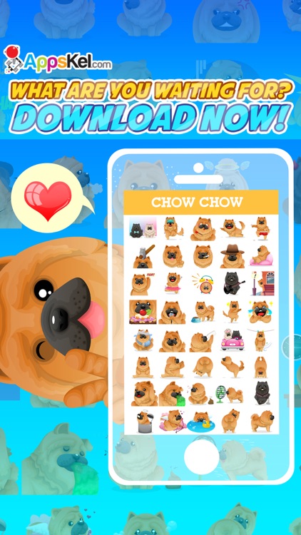 Chowmoji Chow-Chow Dog Emoji Stickers App by Aaron Co