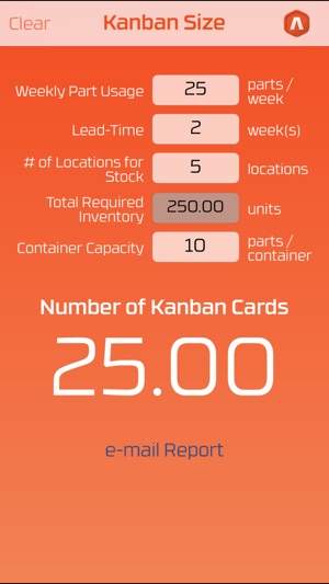 Kanban Size