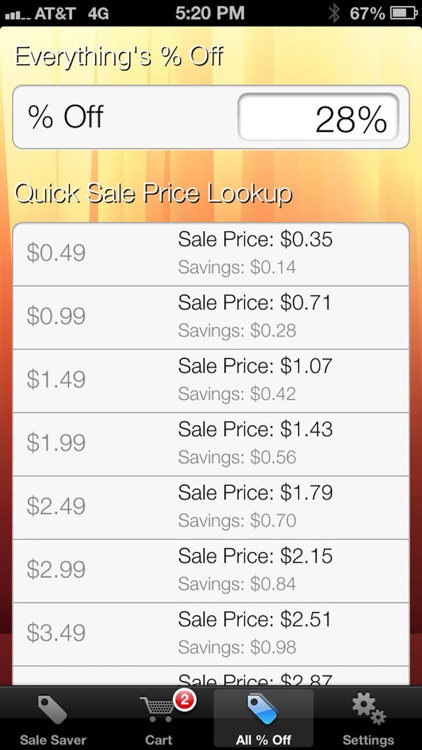 Sale Saver - Percent Off / Shopping Calculator screenshot-4