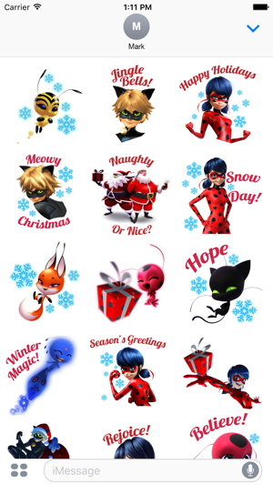 Miraculous Lady Bug - Joyeux Noel! Stickers(圖2)-速報App