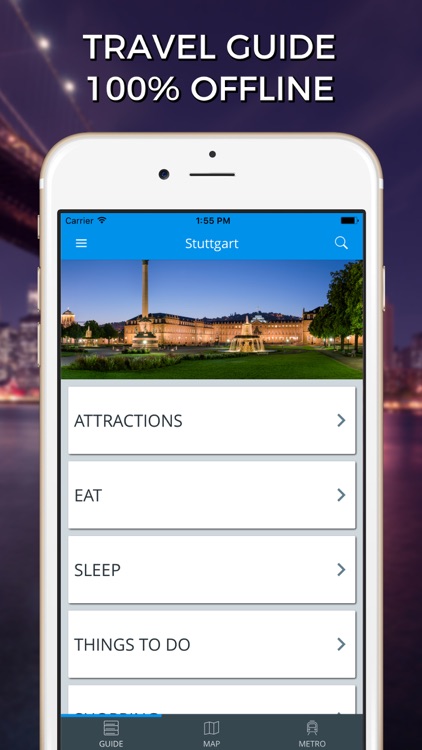 Stuttgart Travel Guide with Offline Street Map