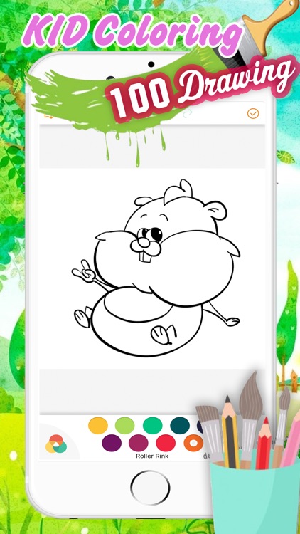 Cute Hamster Coloring Book Drawing for Kid screenshot-4