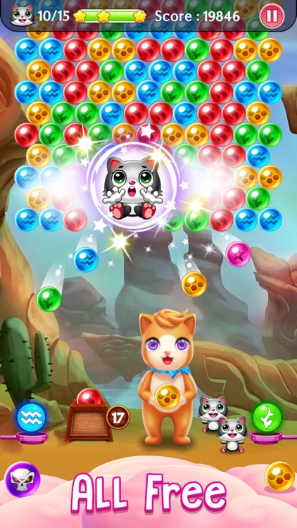 Witch Puzzle Kitty Cat Pop: Bubble Shooter Games screenshot-0