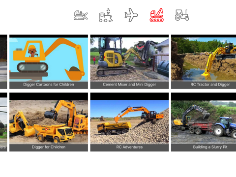 Vehicle(Tractor, Digger and Planes)Videos for Kids screenshot 4