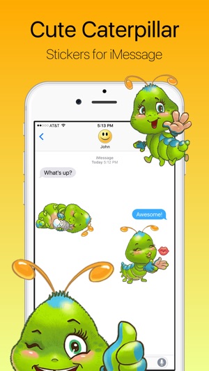 Little and Cute Caterpillar Stickers(圖1)-速報App