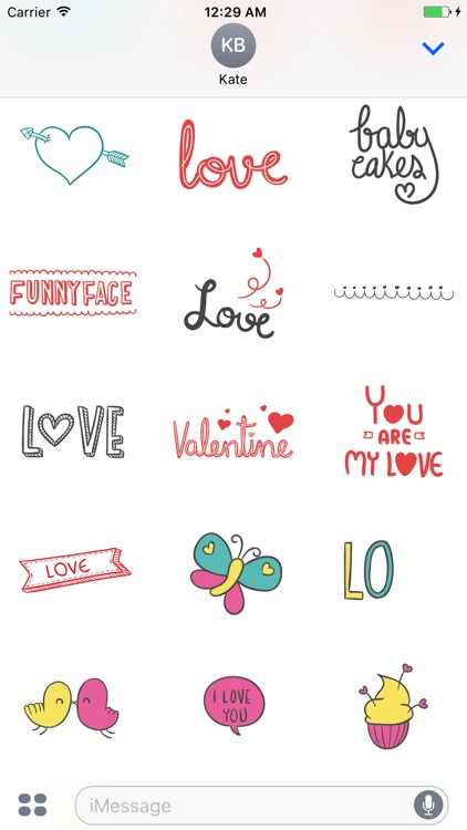 Animated LOVe Scribble Stickers