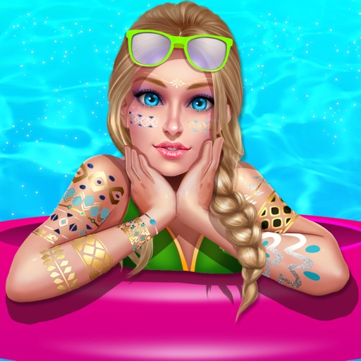 Beach Flash Tattoo Party - Summer Fashion Salon Icon