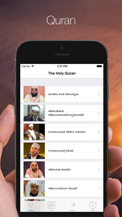 Screenshot #1 pour Al-Quran audio book for your prayer time