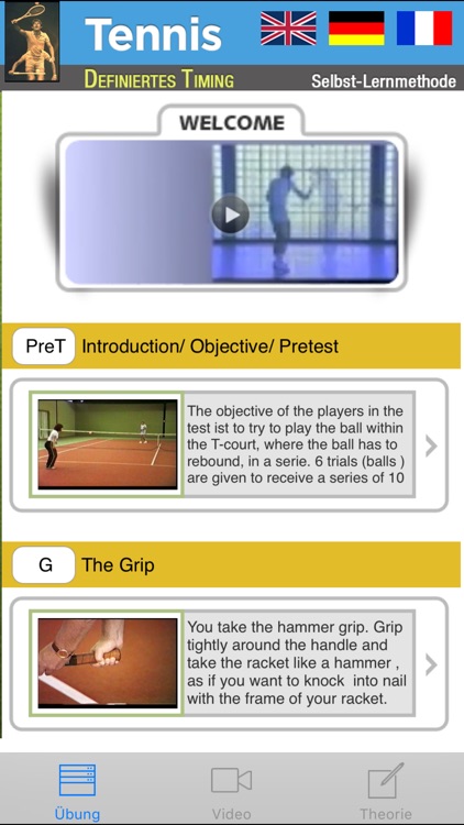 Tennis - Lernprogramm - Definiertes Timing