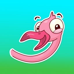 Funny Pink Flamingo Stickers Pack for iMessage