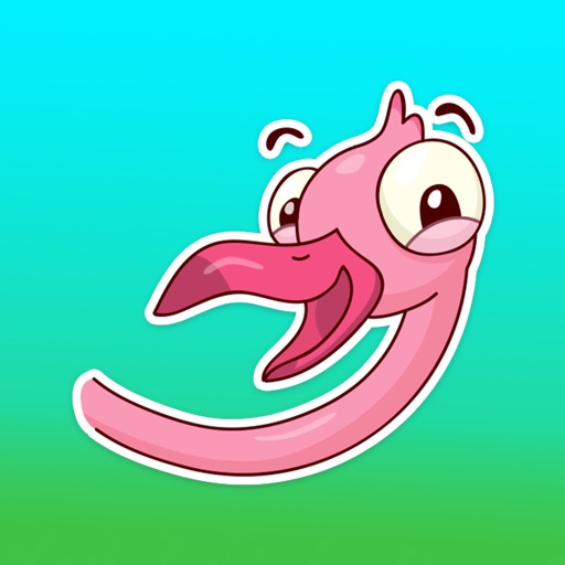 Funny Pink Flamingo Stickers Pack for iMessage iOS App
