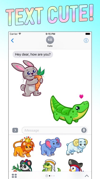 CUTEJI - Baby Animals Emoji - Cute Stickers HD