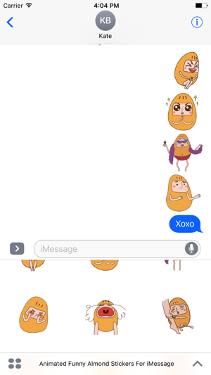 Animated Funny Almond Stickers For iMessage(圖4)-速報App