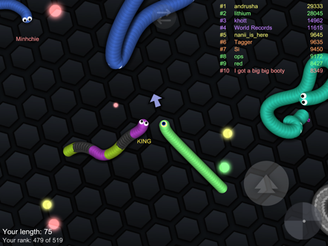 Скриншот из Slither Dash - Rolling Color.IO Snake Flip Game
