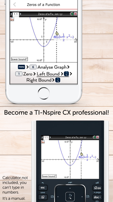 Manual for Graphing Calculator TI-Nspire CX CAS Screenshot 1