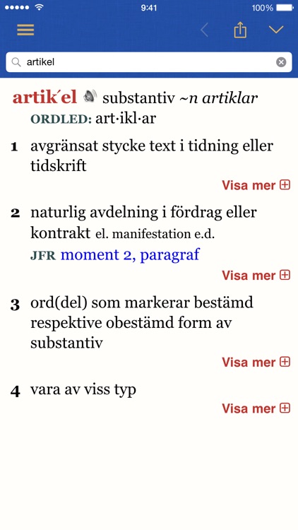 Svensk ordbok screenshot-3