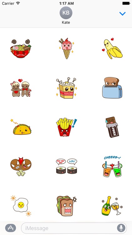 Cute Food Emoji Sticker