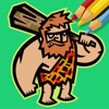 Free Caveman Coloring Book Page Game Education