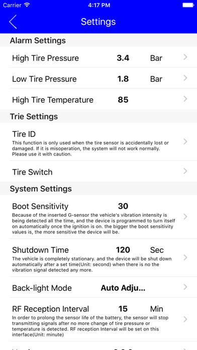 V-TPMS screenshot 3