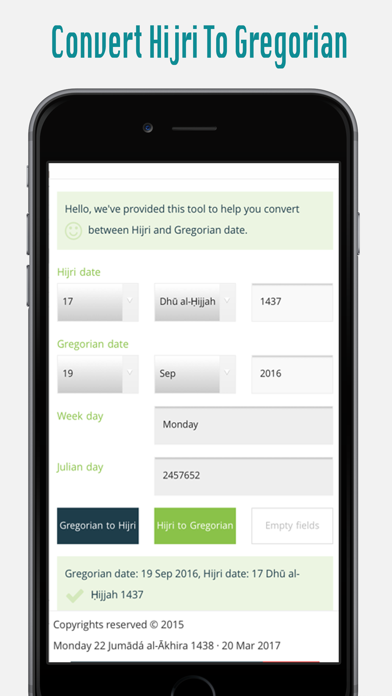 Hijri Gregorian Converterのおすすめ画像2