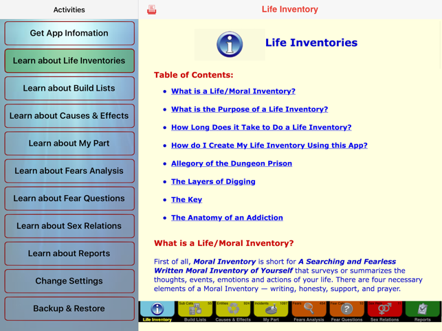 Life Inventory for iPad - 12 Step Moral Inventory(圖3)-速報App