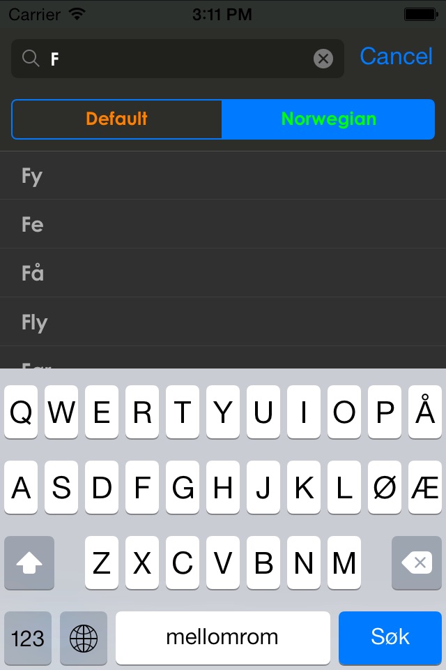 norsk ordbok screenshot 2