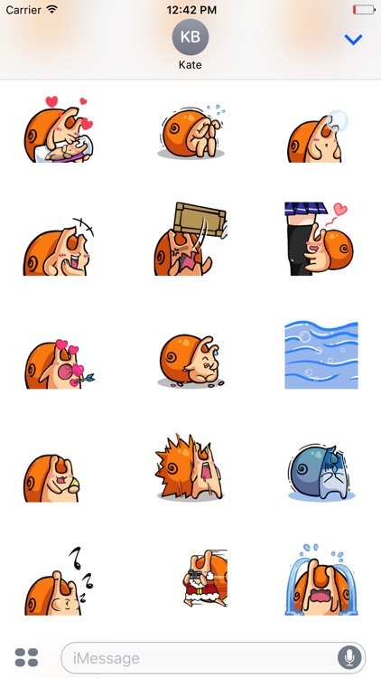 Animated Baby-Snail Stickers For iMessage