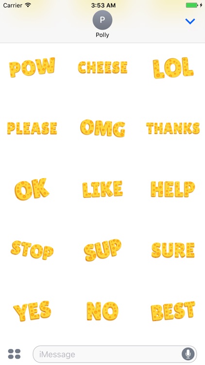 Cheese Slang - Text Stickers for iMessage screenshot-3