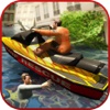 Jet Ski Emergency Rescue - Lifeguard rescuer boat