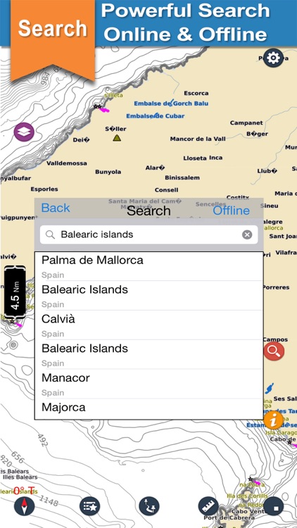 Balearic Islands offline Chart