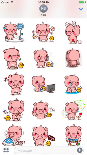 Miss Piggy - Cute pig stickers for iMessage(圖2)-速報App