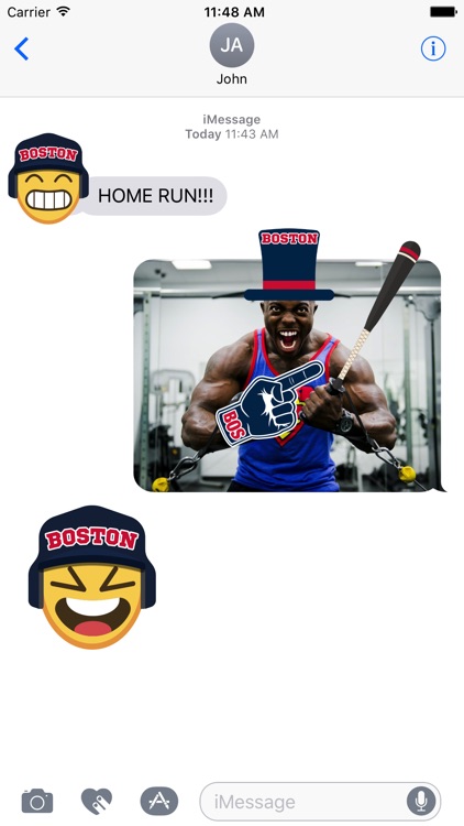 Boston Baseball Stickers & Emojis