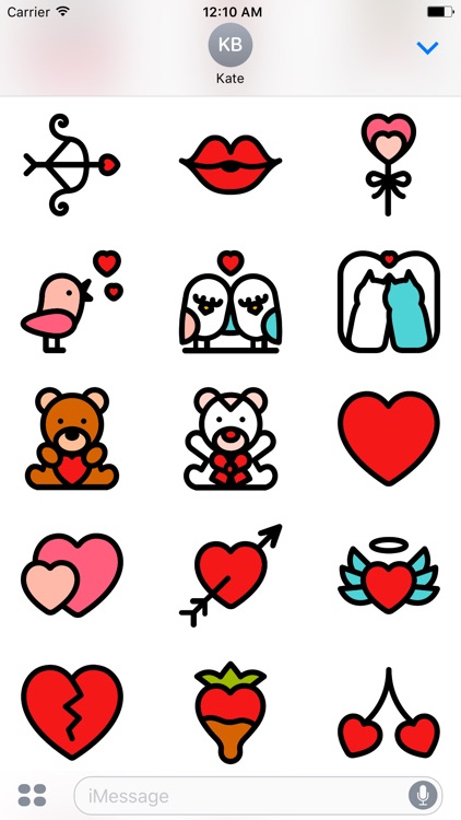 REd LOVe - Couple Stickers