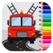 Free Coloring Book Game Fire Truck Education
