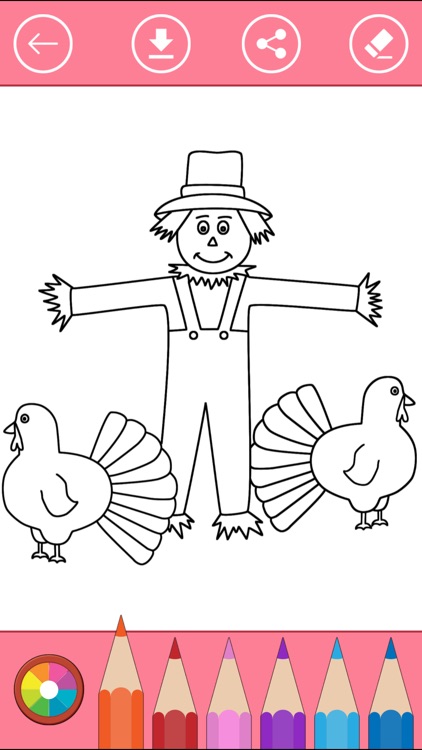 Thanksgiving Coloring Book: Learn to color & draw screenshot-3