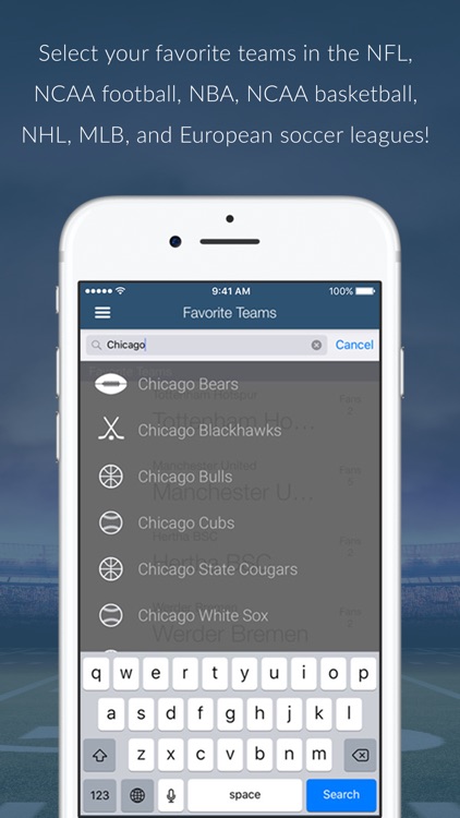 FanWide - Connecting Sports Fans Nationwide screenshot-4