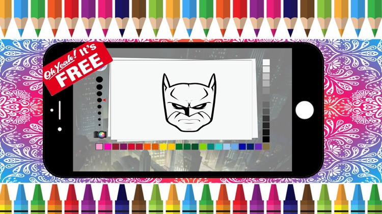 Coloring Book For Batman Free Games Kids Paint