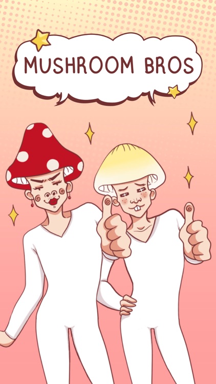 Mushroom Bros stickers